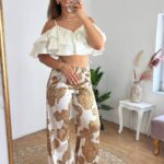 Παντελόνα Gold Off white