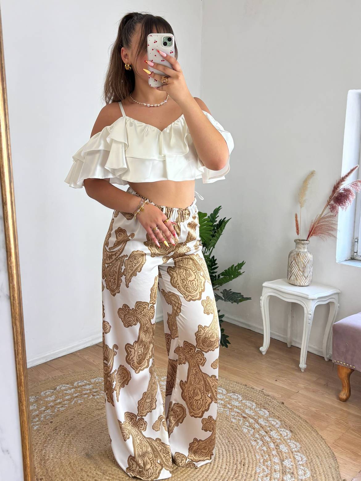 IMG_E1443 Παντελόνα Gold Off white - Image 1