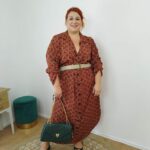 Φόρεμα εμπριμέ ακάι Plus