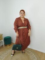 Φόρεμα εμπριμέ ακάι Plus