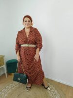 Φόρεμα εμπριμέ ακάι Plus - Image 3