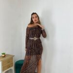 Φόρεμα Dark Biege & Brown