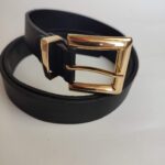 Ζώνη μαύρη τετράγωνη αγκράφα