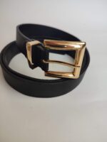 Ζώνη μαύρη τετράγωνη αγκράφα