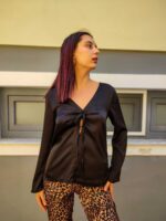 Μπλούζα Σατέν με δέσιμο - Image 3