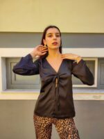 Μπλούζα Σατέν με δέσιμο