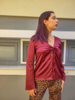 Μπλούζα Σατέν με δέσιμο - Image 6