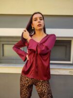 Μπλούζα Σατέν με δέσιμο - Image 4