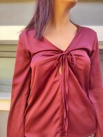 Μπλούζα Σατέν με δέσιμο - Image 3