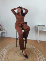 Σετ σατέν καφέ Kristen - Image 3