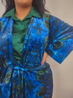 Σετ Κιμονό/Παντελόνα Velvet Blue - Image 3