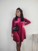 Φόρεμα πέρλες κόκκινο - Image 5