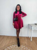 Φόρεμα πέρλες κόκκινο