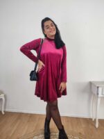 Φόρεμα πέρλες κόκκινο - Image 4