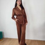 Σετ σατέν καφέ Kristen