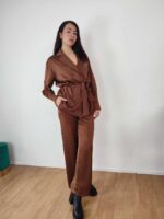 Σετ σατέν καφέ Kristen