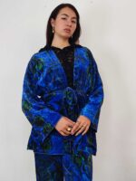 Σετ Κιμονό/Παντελόνα Velvet Blue - Image 2