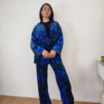 Σετ Κιμονό/Παντελόνα Velvet Blue