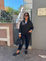 Φόρμα μαύρη λεπτομέρειες ριγέ - Image 6