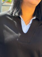 Φόρμα μαύρη λεπτομέρειες ριγέ - Image 4