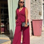 Σετ γιλέκο μπορντό