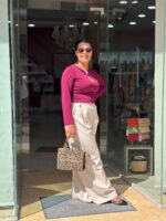 Μπούζα με χρυσή λεπτομέρεια μπορντώ - Image 2