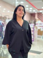 Σετ ζακέτα-παντελόνι Μαύρο - Image 2