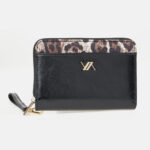 VERDE ΓΥΝΑΙΚΕΙΟ ΠΟΡΤΟΦΟΛΙ 18-0001544  ANIMAL PRINT ΜΑΥΡΟ