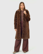 VERDE ΓΥΝΑΙΚΕΙΟ ΓΟΥΝΙΝΟ ΠΑΛΤΟ 33-0000729 ANIMAL PRINT - Image 4