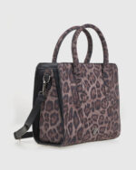 VERDE ΓΥΝΑΙΚΕΙΑ ΤΣΑΝΤΑ ΧΕΙΡΟΣ 16-0008296  ANIMAL PRINT ΜΑΥΡΟ - Image 4