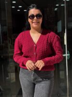 Ζακέτα μπορντό - Image 2