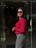 Ζακέτα μπορντό - Image 4