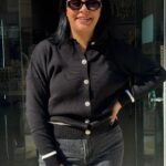 Ζακέτα μαύρη χρυσά κουμπιά