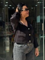 Ζακέτα μαύρη με τσέπες - Image 4