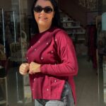 Μπλούζα πλεκτή μπορντό πέρλες