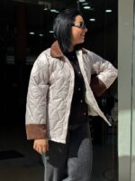 Μπουφάν καπιτονε off white