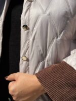 Μπουφάν καπιτονε off white - Image 4