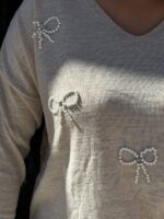 Μπλούζα φιογκακι off White - Image 2