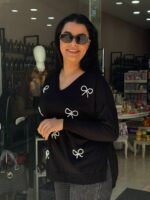 Μπλούζα φιογκακι μαύρη