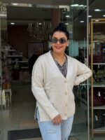 Ζακέτα με πέρλες στον ώμο λεύκη - Image 5