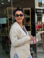 Ζακέτα με πέρλες στον ώμο λεύκη - Image 4