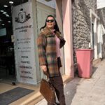 Παλτό καρό με γούνα