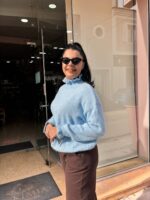 Πουλόβερ βολαν γαλάζιο