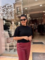 Πλεκτό κοντό μανίκι μαύρο - Image 3