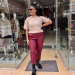 Παντελόνι δερμάτινη κροκο