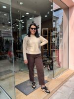 Πουλόβερ ρόμβος κρεμ - Image 2