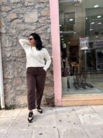 Πουλόβερ ρόμβος λευκό - Image 3