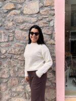 Πουλόβερ ρόμβος λευκό