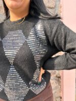 Πουλόβερ ρόμβος μαύρο - Image 3