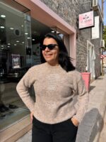 Πουλόβερ ρόμβος μπεζ